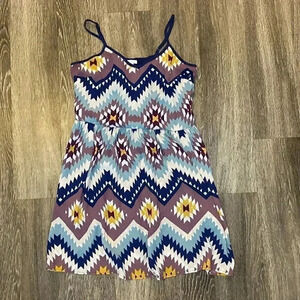 Womens Xhilaration Aztec Print Dress - M